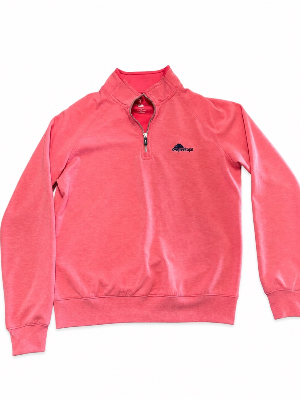 Fairway & Greene Salmon Coral Quarter-Zip Pullover